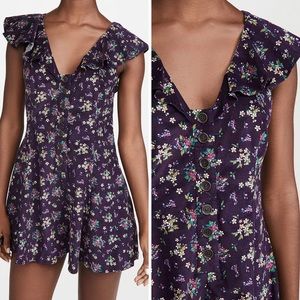 Free People Violet Visions Floral Romper
